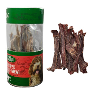 تشویقی سگ سویل پت sevilpet گوشت نواری گاو وزن 80 گرم