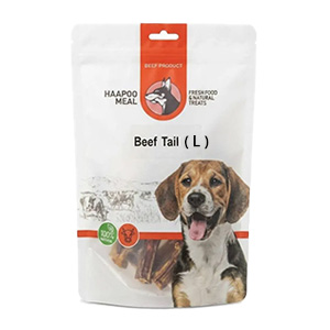 تشویقی سگ دم گاو هاپومیل Haapoomeal Beef Tail L سایز L وزن 250 گرم