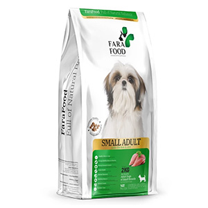 غذا خشک سگ بالغ نژاد کوچک فرافود FARA FOOD small adult  طعم مرغ وزن 2 کیلوگرم