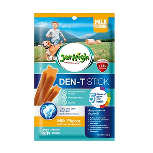 تشویقی سگ دنتال جرهای JerHigh Dent Stick طعم شیر وزن 60 گرم