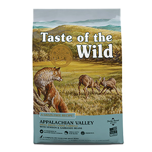 غذا خشک سگ بالغ نژاد کوچک تیست آف د وایلد طعم گوزن و نخود taste of the wild appalachian valley small breed venison & garbanzo beans وزن 12/2 کیلوگرم