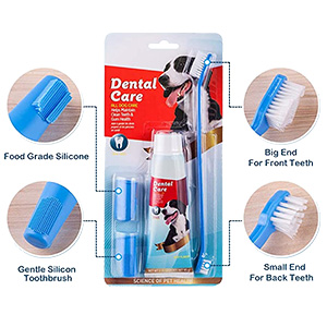 ست مسواک و خمیردندان سگ دنتال کر Dental Care طعم بیف وزن 95 گرم
