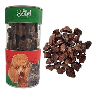 تشویقی سگ و گربه سویل پت sevilpet ریه تکه ای گوساله بسته 40 تکه ای