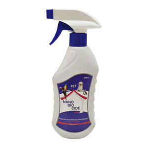 اسپری ضدعفونی کننده محیط و رفع بوی بد حیوانات نانوبایوساید nano bio cide ptn حجم 500cc