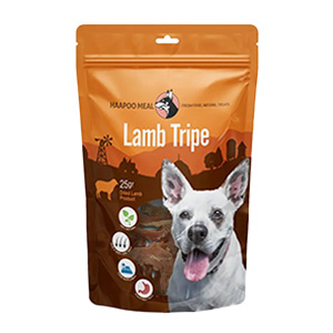 تشویقی سگ هاپومیل سیرابی بره haapoomeal lamb tripe وزن 25 گرم