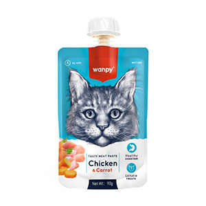 پودینگ گربه ونپی wanpy طعم مرغ و هویج وزن 90 گرم