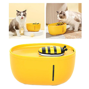 ظرف آبخوری اتوماتیک سگ و گربه مدل زنبوری Honey bee water fountain ظرفیت 2 لیتر