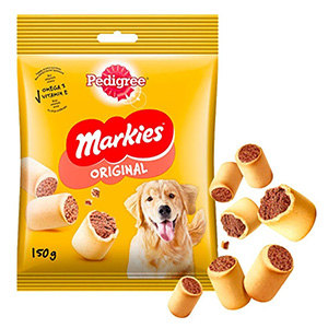 تشویقی سگ پدیگری مارکیز اورجینال Pedigree Markies Original طعم گوشت وزن 150 گرم