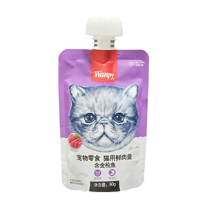 پودینگ گربه ونپی wanpy ماهی تن چینی نویس وزن 90 گرم