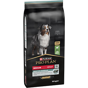 غذا خشک سگ بالغ نژاد متوسط پروپلن گوارش حساس Proplan Sensitive Digestion Medium Adult Lamb طعم بره وزن 14 کیلوگرم