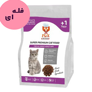 غذا خشک گربه فاکس FOX طعم مرغ فله ای وزن 100 گرم