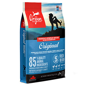 غذا خشک سگ اوریجن اورجینال orijen original طعم ماکیان و ماهی وزن 11/4 کیلوگرم