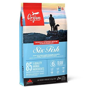 غذا خشک سگ اوریجن سیکس فیش orijen six fish طعم ماهی وزن 11/4 کیلوگرم