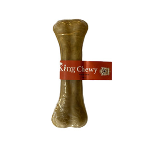 تشویقی دنتال سگ استخوان ژلاتینی قهوه ای کینگ چوی King Chewy Pressed Bone وزن 90 گرم