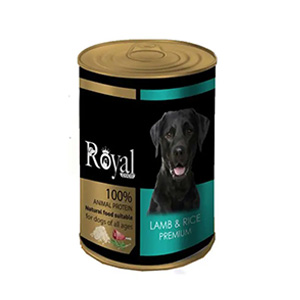 کنسرو سگ رویال کوکو royal coco طعم بره و برنج وزن 380 گرم