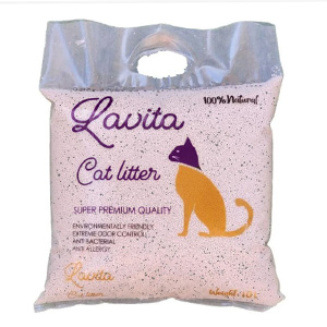 خاک گربه لاویتا lavita کربن دار وزن 8 کیلوگرم