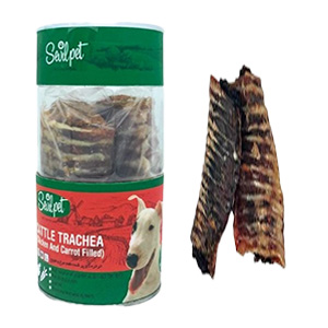 تشویقی طبیعی سگ خرخره گاو پرشده طعم مرغ و هویج سویل پت sevilpet بسته 2 عددی