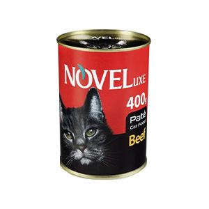 کنسرو گربه نوول novel طعم بیف وزن 400 گرم