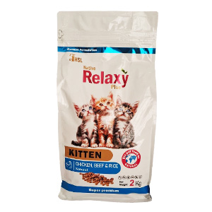 غذا خشک بچه گربه کیتن ریلکسی Relaxy Kitten طعم مرغ وزن 2 کیلوگرم
