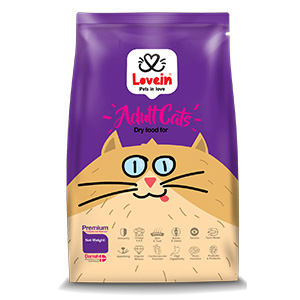 غذا خشک گربه بالغ لاوین Lovein Adult طعم مرغ و ماهی وزن 400 گرم