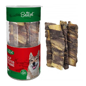 تشویقی طبیعی سگ سویل پت sevilpet استخوان بزرگ دورپیچ اسکالپ بسته 4 عددی