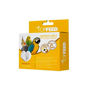 بلوک معدنی و سنگ کلسیم پرندگان تاپ فید top feed ornamental bird's mineral block تعداد 1 عدد