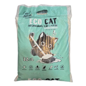 خاک گربه اکو کت Eco Cat مدل گرانول ساده وزن 12/5 لیتر