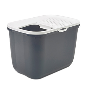 توالت و ظرف خاک مسقف گربه درب از بالا ساویک هاپ این savic hop in anthracite رنگ آنتراسیت