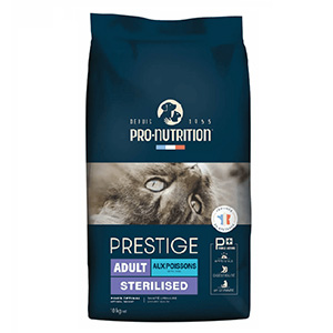 غذا خشک گربه پرو نوتریشن عقیم pro nutrition sterilised طعم میکس وزن 10 کیلوگرم