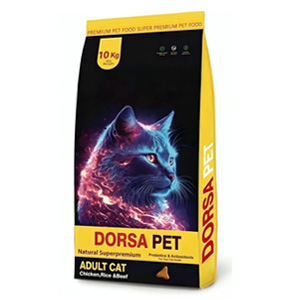 غذا خشک گربه بالغ درسا پت Dorsa Pet طعم مرغ و بیف وزن 10 کیلوگرم
