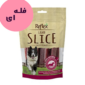 تشویقی سگ رفلکس reflex lamb slice طعم بره فله ای وزن 40 گرم