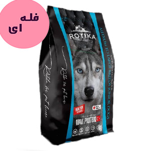 غذا خشک سگ جونیور نژاد متوسط و بزرگ روتیکا Rotika Medium To Large Junior طعم مرغ و گوشت فله ای وزن 100 گرم