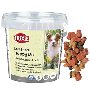 تشویقی نرم سگ تریکسی سطلی هپی میکس Trixie Happy Mix طعم میکس وزن 500 گرم