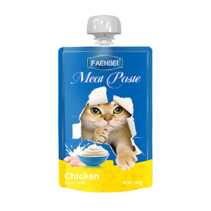 پودینگ گربه فنبی FAENBEI Chicken & Goat milk طعم مرغ و شیر بز وزن 90 گرم