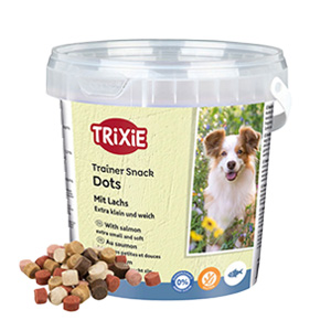 تشویقی آموزشی سگ تریکسی سطلی Trixie Trainer Snack Dots طعم ماهی سالمون وزن 500 گرم