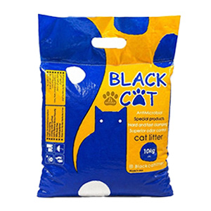 خاک گربه کربن دار بلک کت black cat وزن 10 کیلوگرم