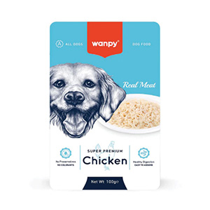 پوچ سگ ونپی Wanpy Chicken طعم مرغ بافت نچرال وزن 100 گرم