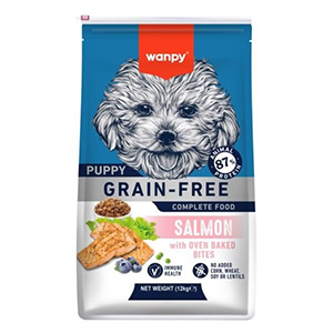 غذا خشک سگ پاپی ونپی wanpy puppy salmon طعم ماهی سالمون وزن 12 کیلوگرم