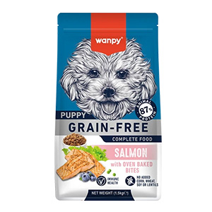 غذا خشک سگ پاپی ونپی wanpy salmon puppy طعم ماهی سالمون وزن 1/5 کیلوگرم