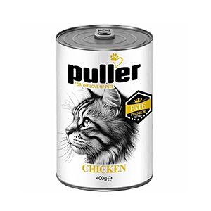 کنسرو گربه پولر puller chicken طعم مرغ بافت پته وزن 400 گرم