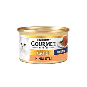 کنسرو گربه گورمت گلد Gourmet Gold طعم بوقلمون بافت کیکی وزن 85 گرم