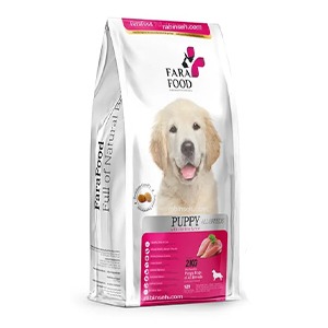 غذا خشک سگ پاپی فرافود fara food puppy طعم مرغ و برنج وزن 2 کیلوگرم