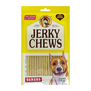 تشویقی سگ جرکی JERKY CHEWS طعم موز وزن 70گرم