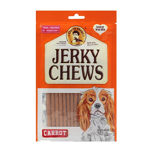 تشویقی سگ جرکی JERKY CHEWS طعم هویج وزن 70گرم