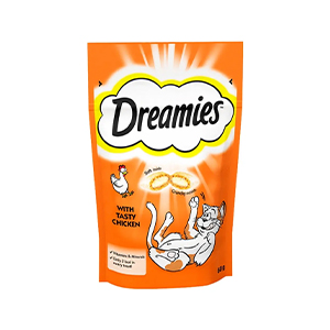 تشویقی گربه دیریمیز Dreamies طعم مرغ وزن 60 گرم