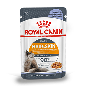 پوچ گربه رویال کنین royal canin مدل hair&skin وزن 85 گرم