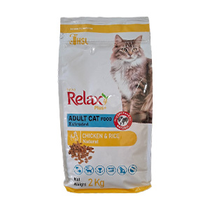 غذا خشک گربه بالغ ریلکسی relaxy طعم مرغ وزن 2 کیلوگرم