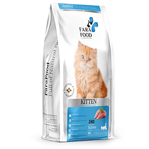 غذا خشک بچه گربه فرافود FARA FOOD kitten وزن 10 کیلوگرم