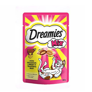 تشویقی گربه دریمیز Dreamies طعم میکس وزن 60 گرم