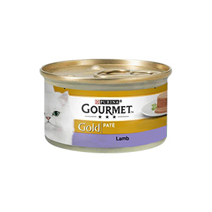 کنسرو گربه گورمت گلد Gourmet gold طعم بره بافت فشرده وزن 85 گرم